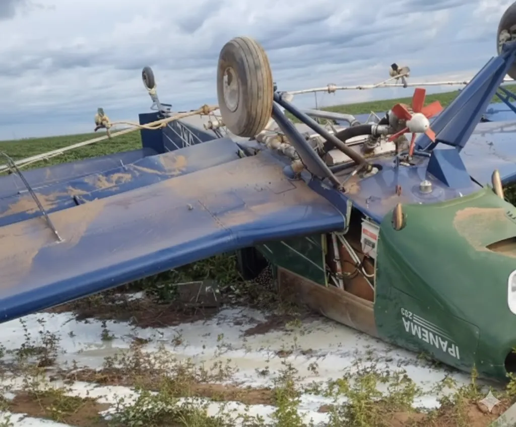 Acidente aéreo com avião agrícola em Correntina deixa piloto ferido