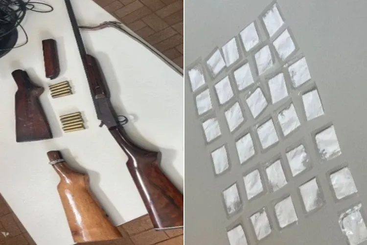 4ª CIPM realiza duas apreensões em Ibipitanga: arma de fogo e drogas