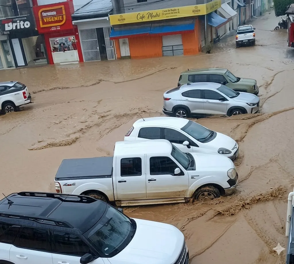 Temporal provoca princípio de inundação em Ubaíra