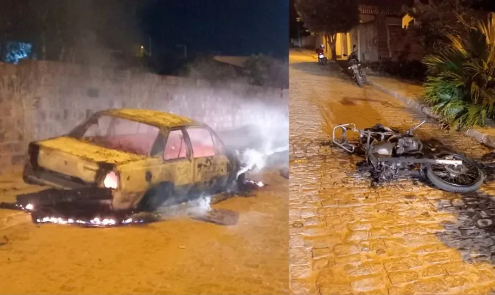 Briga em Malhada de Pedras deixa feridos e veículos incendiados