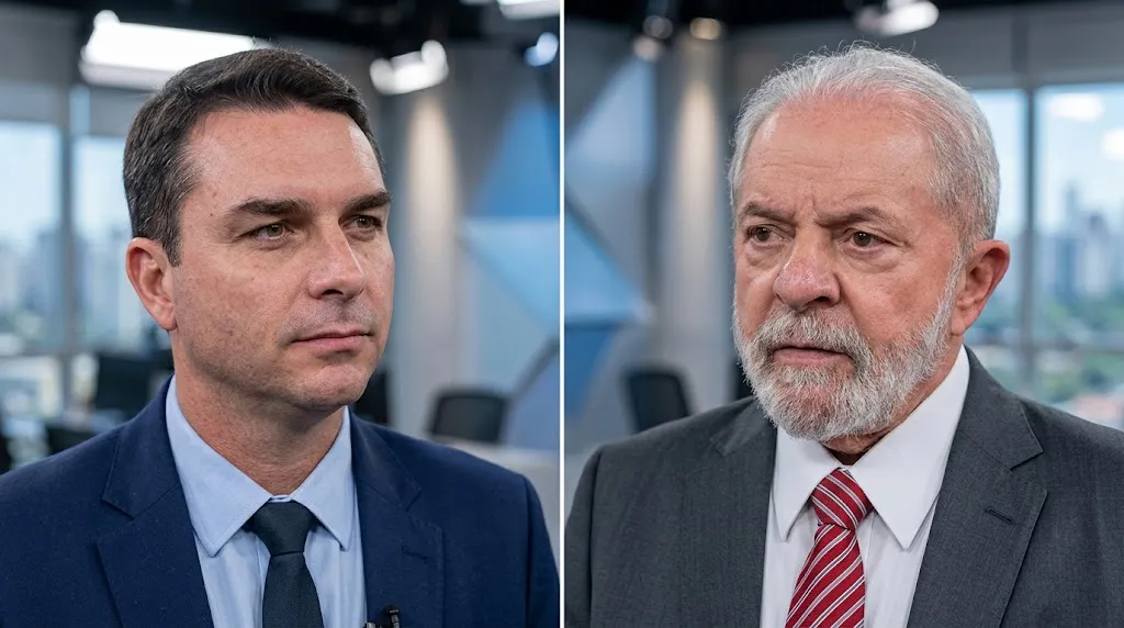 Flávio Bolsonaro aparece com 47% contra 40% de Lula em pesquisa para o 2º turno