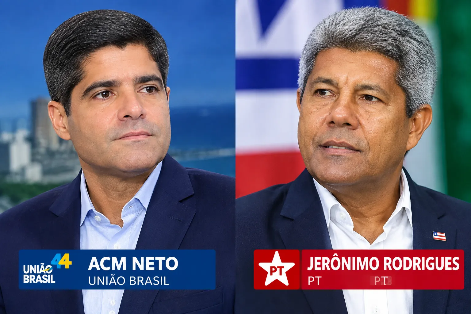 ACM Neto aparece na frente de Jerônimo em nova pesquisa para o governo da Bahia