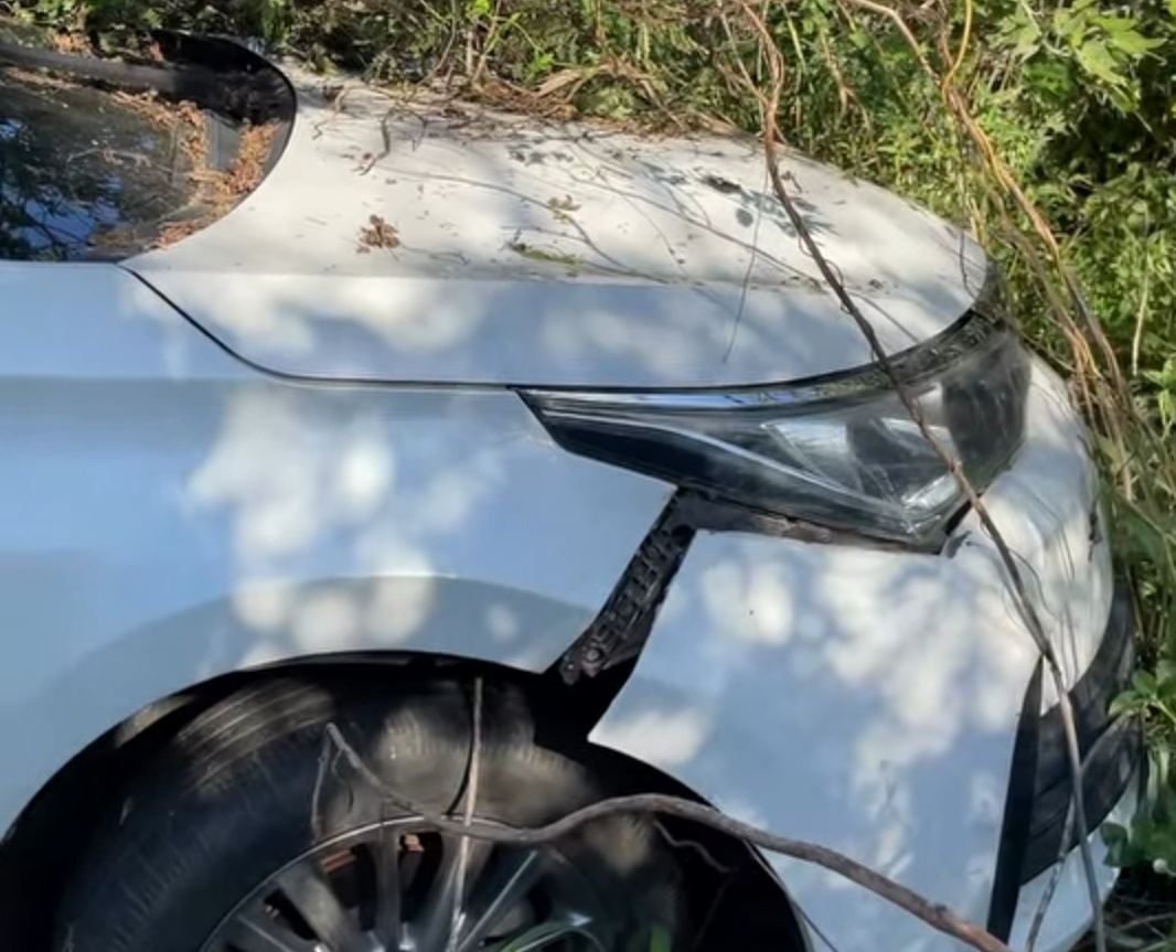 Motorista perde controle, sai da pista e cai em área de mata na BR-242, em Ibotirama