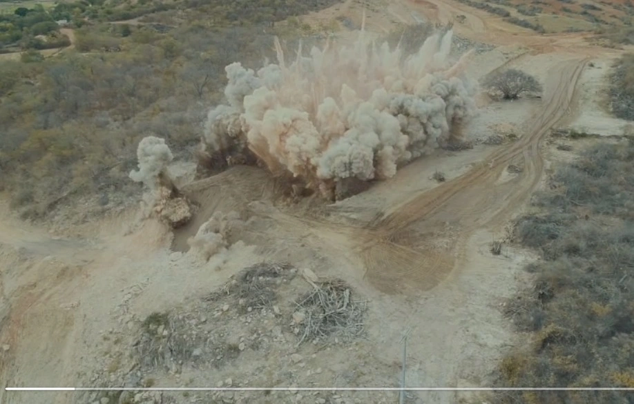 Vídeo mostra detonação na Barragem do Rio da Caixa em Rio do Pires