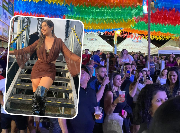 Multidão animada celebra o Forró do Passa Quatro, dançando e curtindo uma noite inesquecível ao som de muita música e tradição nordestina! Foto: L12 Notícias.