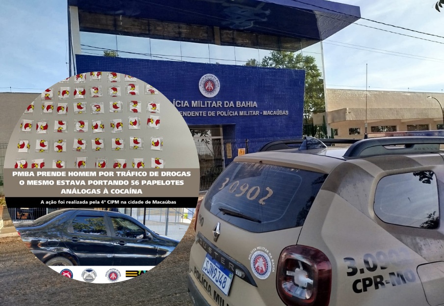 Ação da Polícia Militar resulta em prisão por tráfico de drogas em Macaúbas